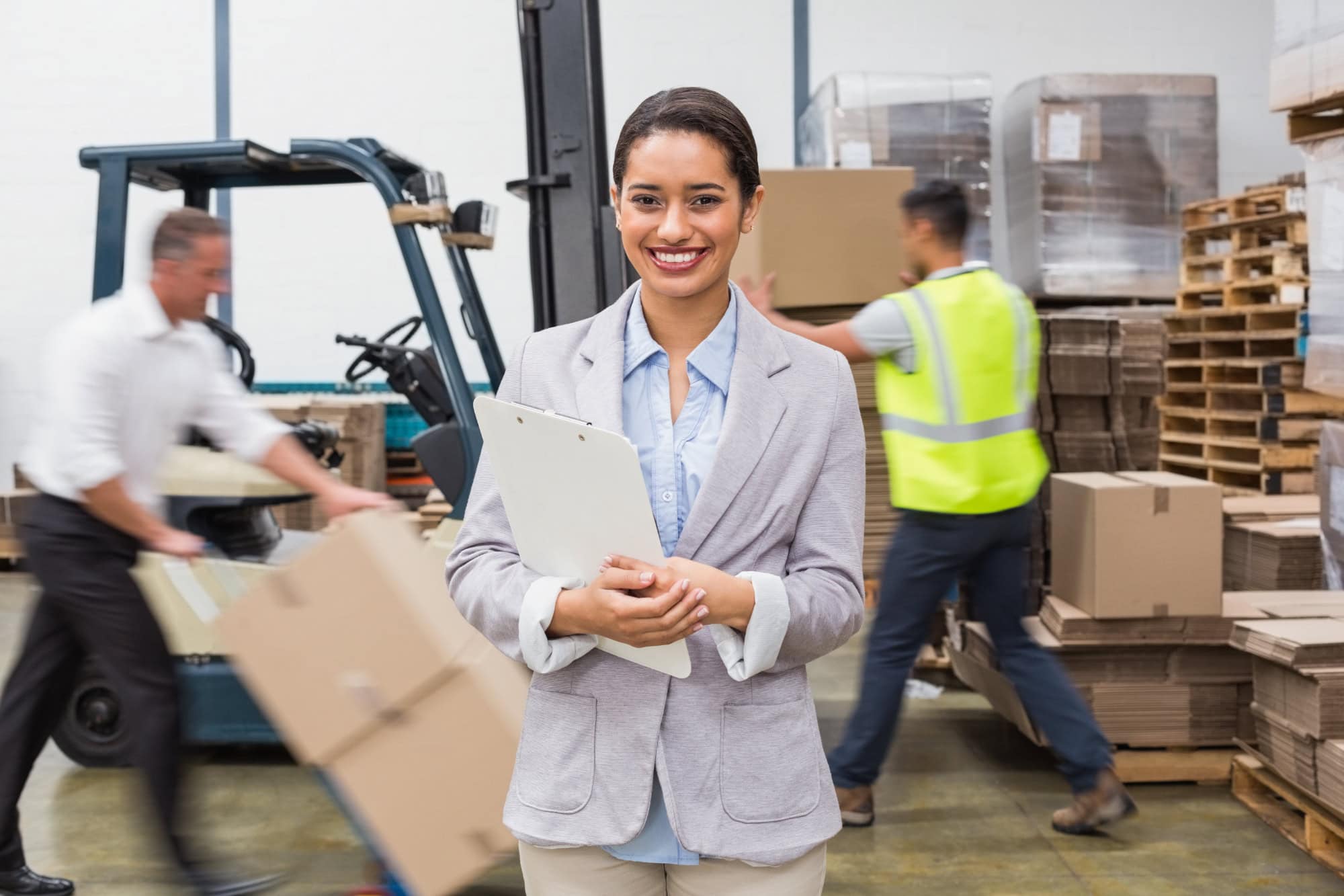 Business woman in commercial setting