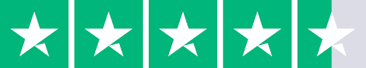 Trustpilot stars 4.5 Rating